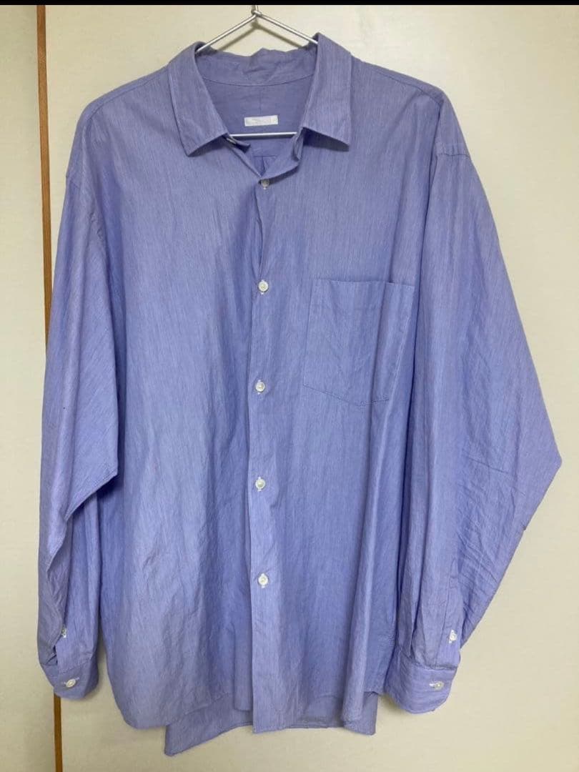 COMOLI コモリシャツ サックスストライプ 3