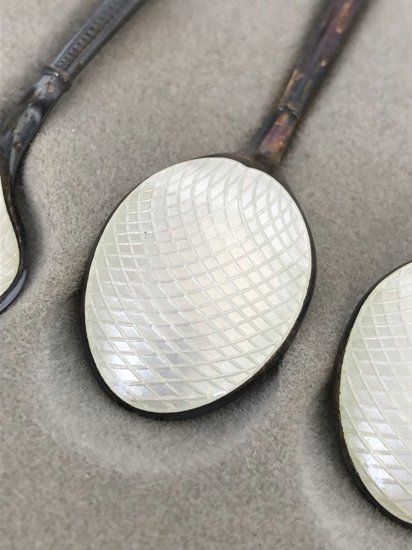 アントン ミケルセン 純銀製 デミタススプーン6客 七宝 ジョージ