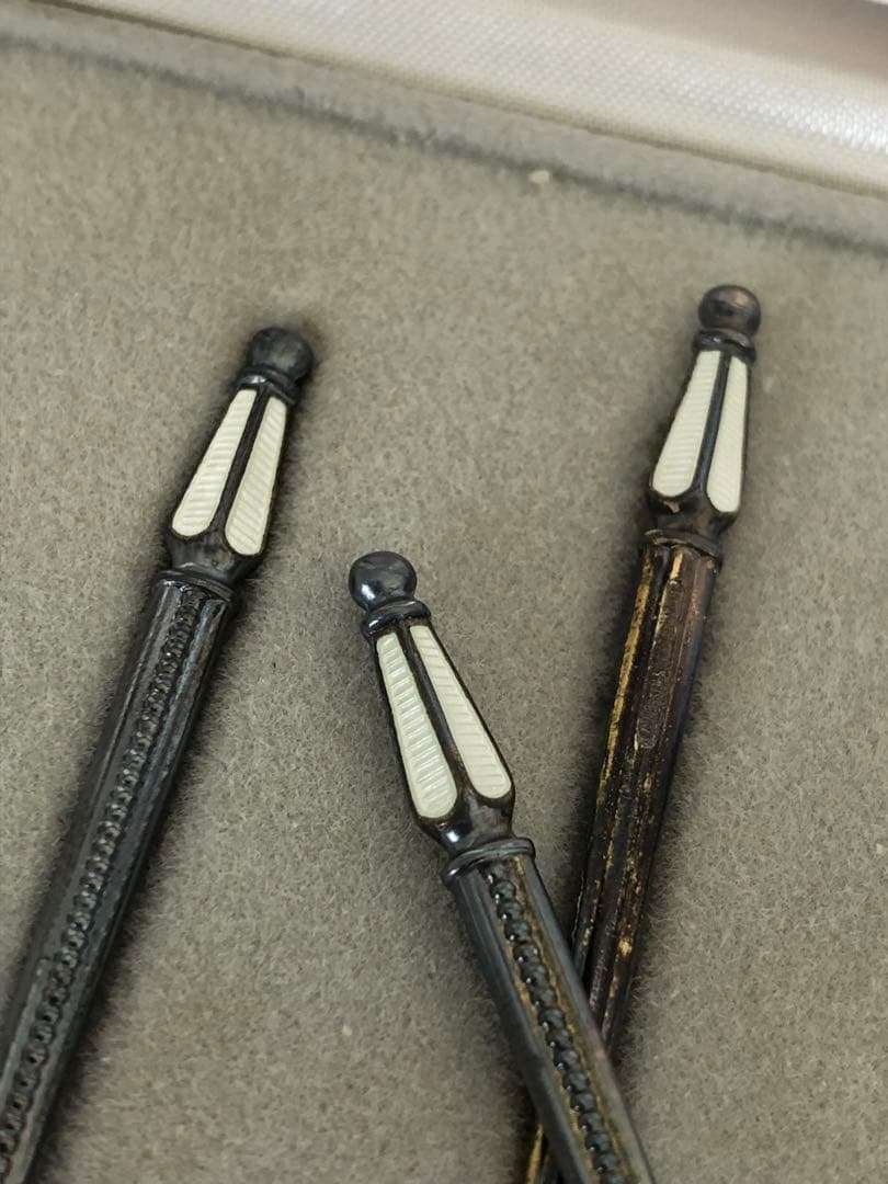 アントン ミケルセン 純銀製 デミタススプーン6客 七宝 ジョージ