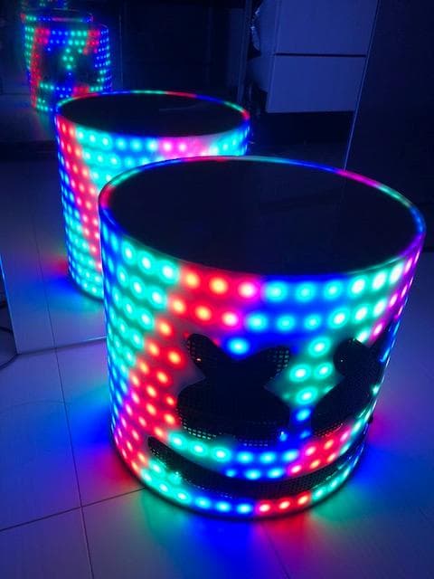 マシュメロ LED 電飾 マスク　高品質　　被り物　メロヘッド　フェス　EDM