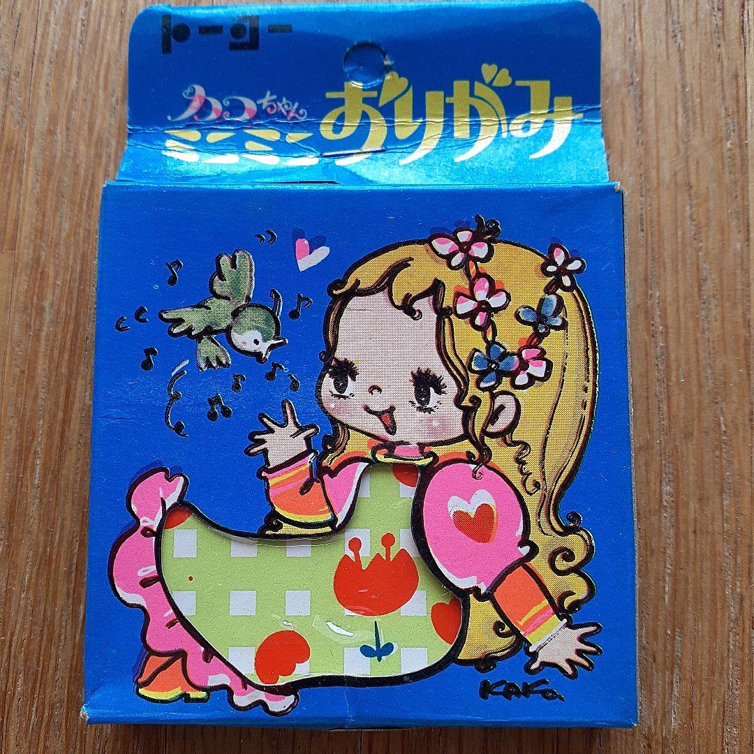 カコちゃん 39枚 ミニミニおりがみ ミニカード入 箱入り トーヨー 昭和