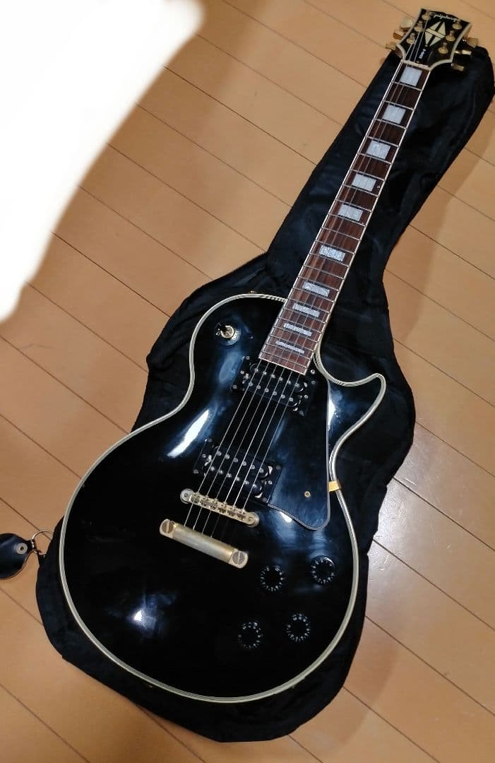 エピフォン　レスポールカスタム　ギブソンヘッド　MADE IN JAPAN 待望のギブソンのヘッド形状を採用したエピフォンの新プレミアム