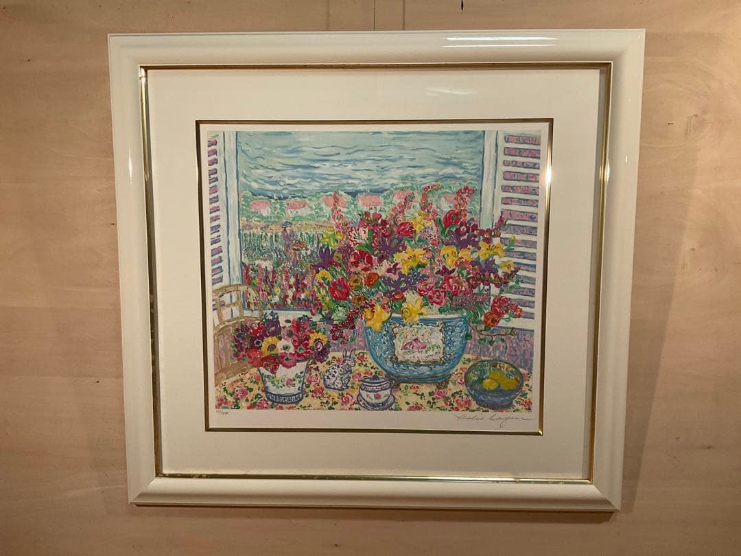 レスリー・セイヤー　「フレグラントブーケ」　シルクスクリーン　直筆サイン有り レスリー セイヤー（Leslie SAYOUR）「フレグラントブーケ」シルク