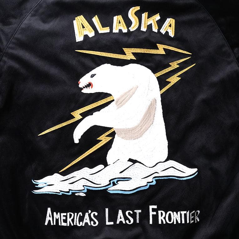 HOUSTON 別珍スカジャン ALASKA柄 スーベニア 51521 BK L - メルカリ