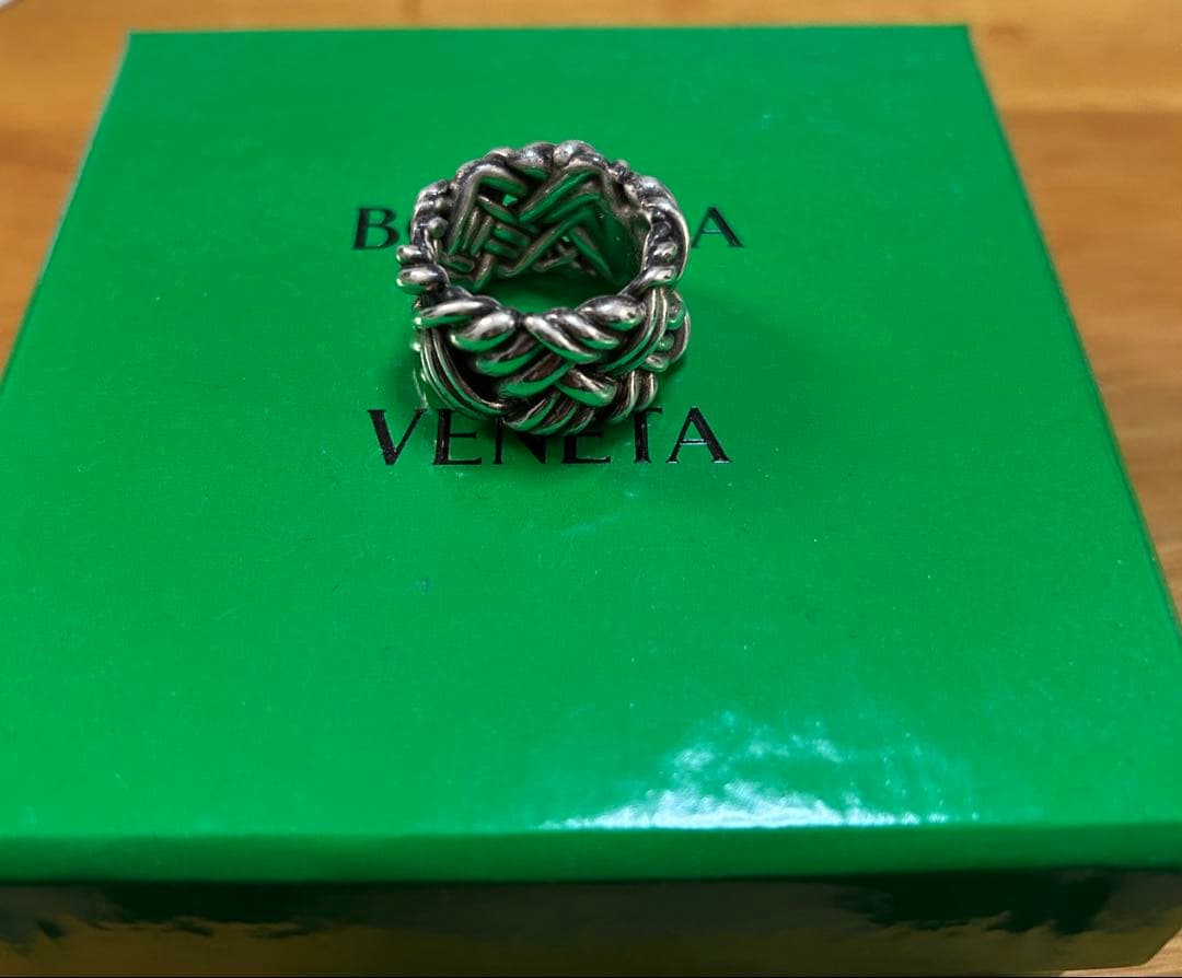 Bottega Veneta シルバー925 イントレチャートリング17号