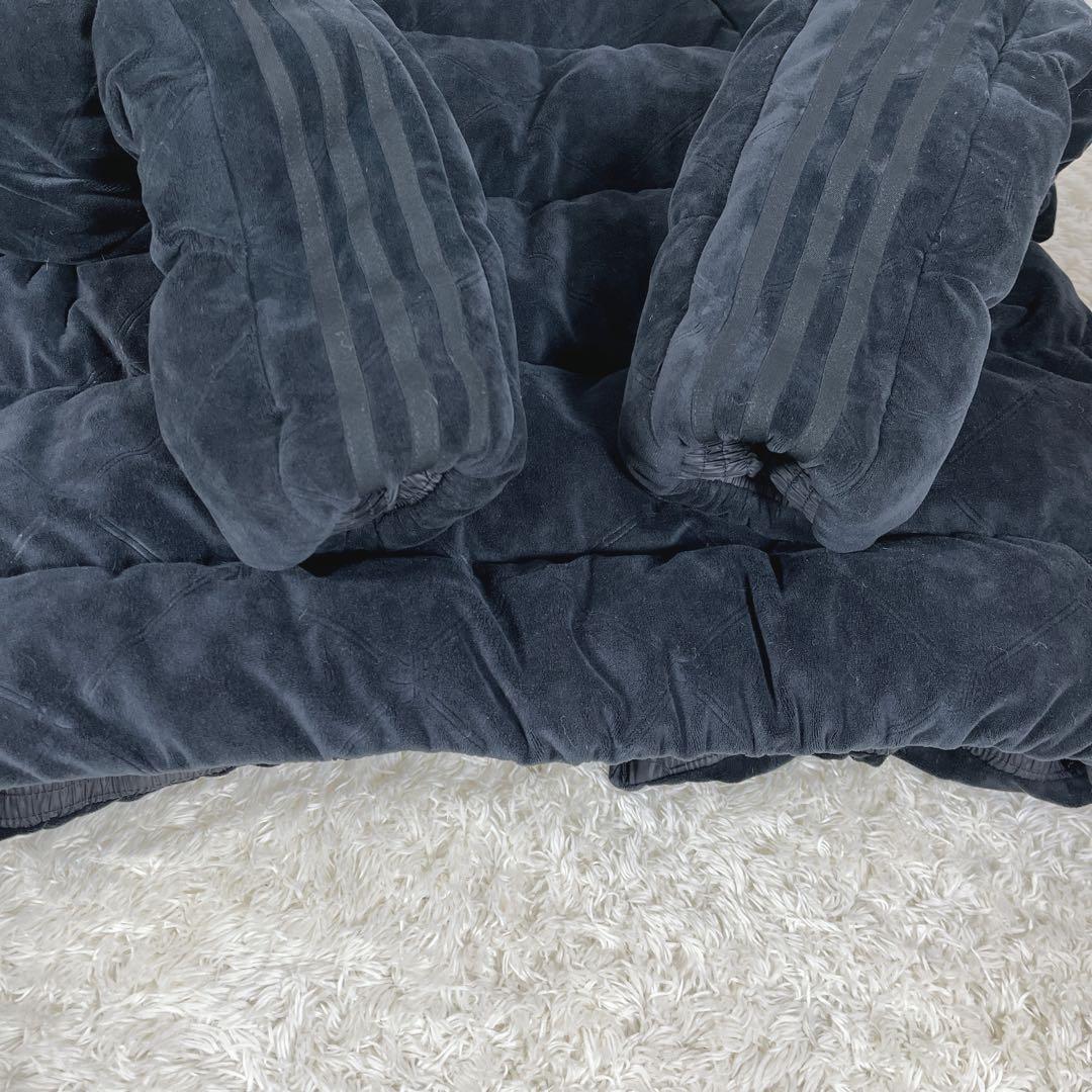 美品 adidas アディダス ダウン ジャケット ベロア金ロゴ S - メルカリ