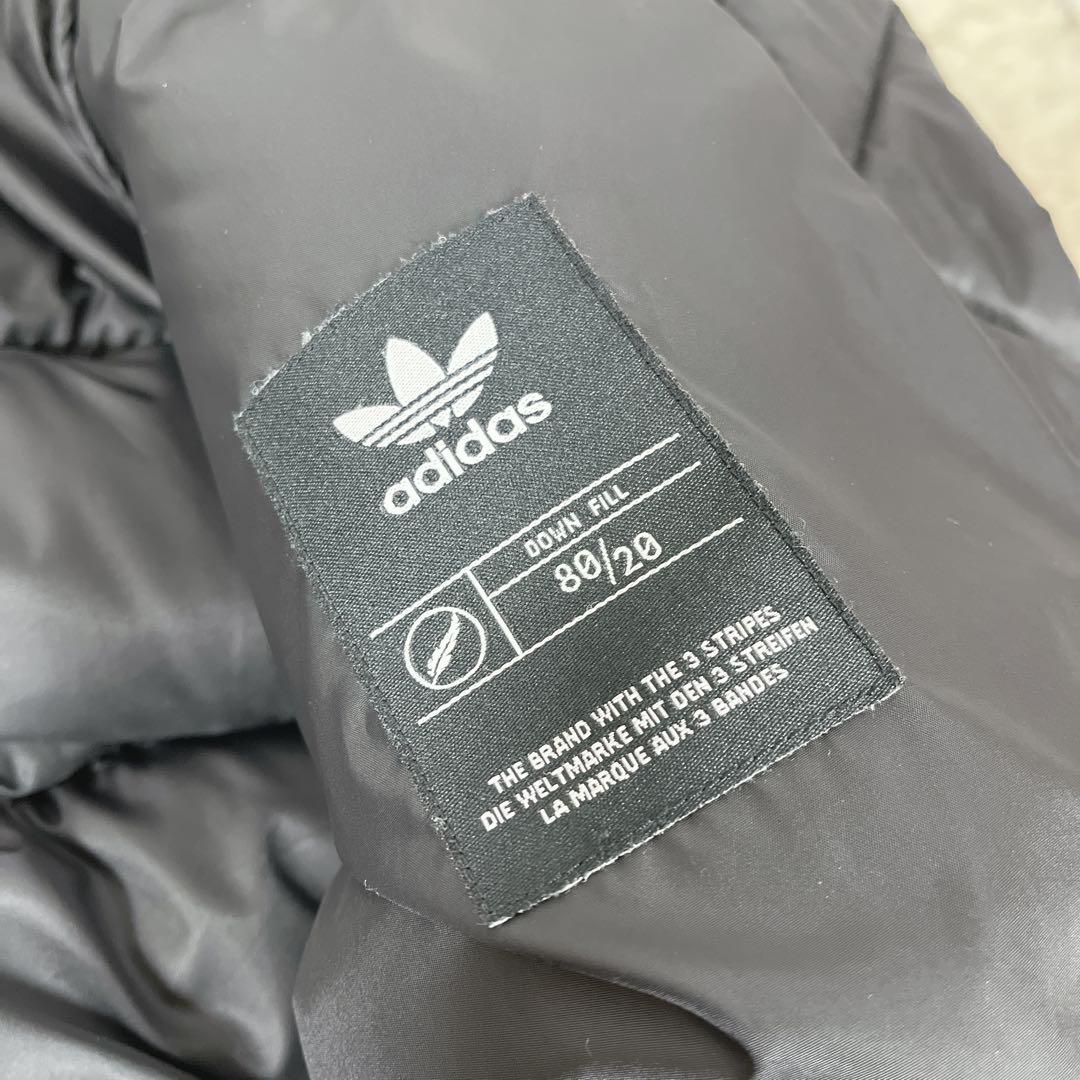 美品 adidas アディダス ダウン ジャケット ベロア金ロゴ S - メルカリ