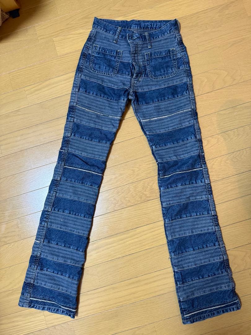 スクラッチフレアデニム　24 XS スクラッチフレアデニムパンツ|HYSTERIC GLAMOUR WOMEN | HYSTERIC