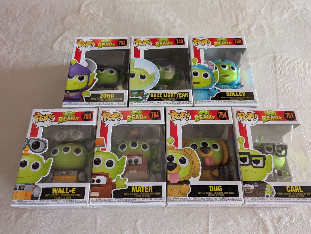 Funko Pop！ピクサーリミックス　トイ・ストーリー　エイリアン　7体セット