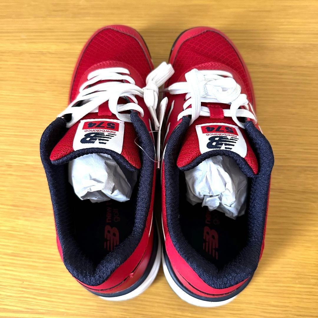 新品【ニューバランス】ゴルフシューズ574 24.5cm 赤 レッド - メルカリ