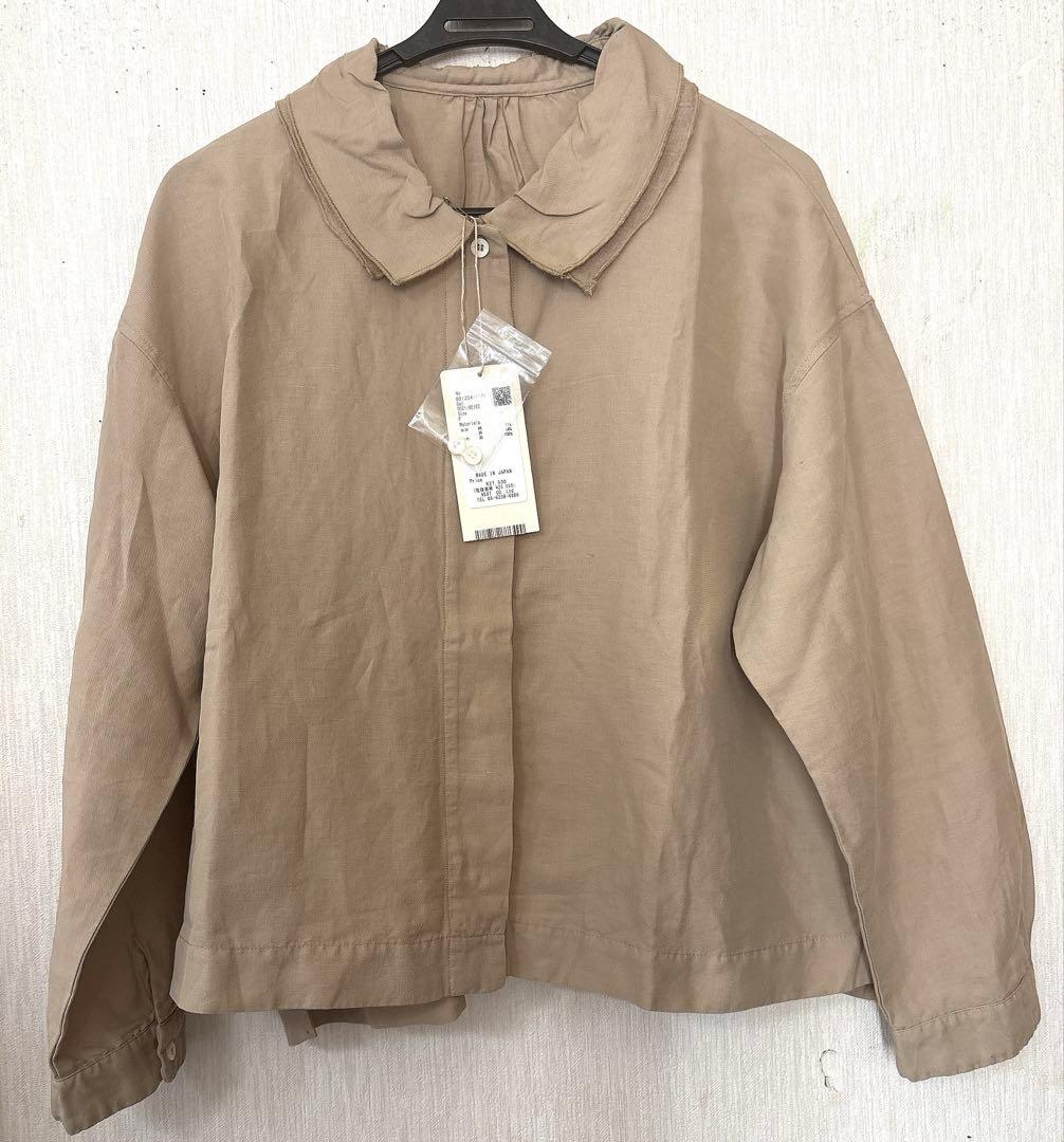 新品未使用2025AW ネストローブ コットンリネンツイルダブルカラー