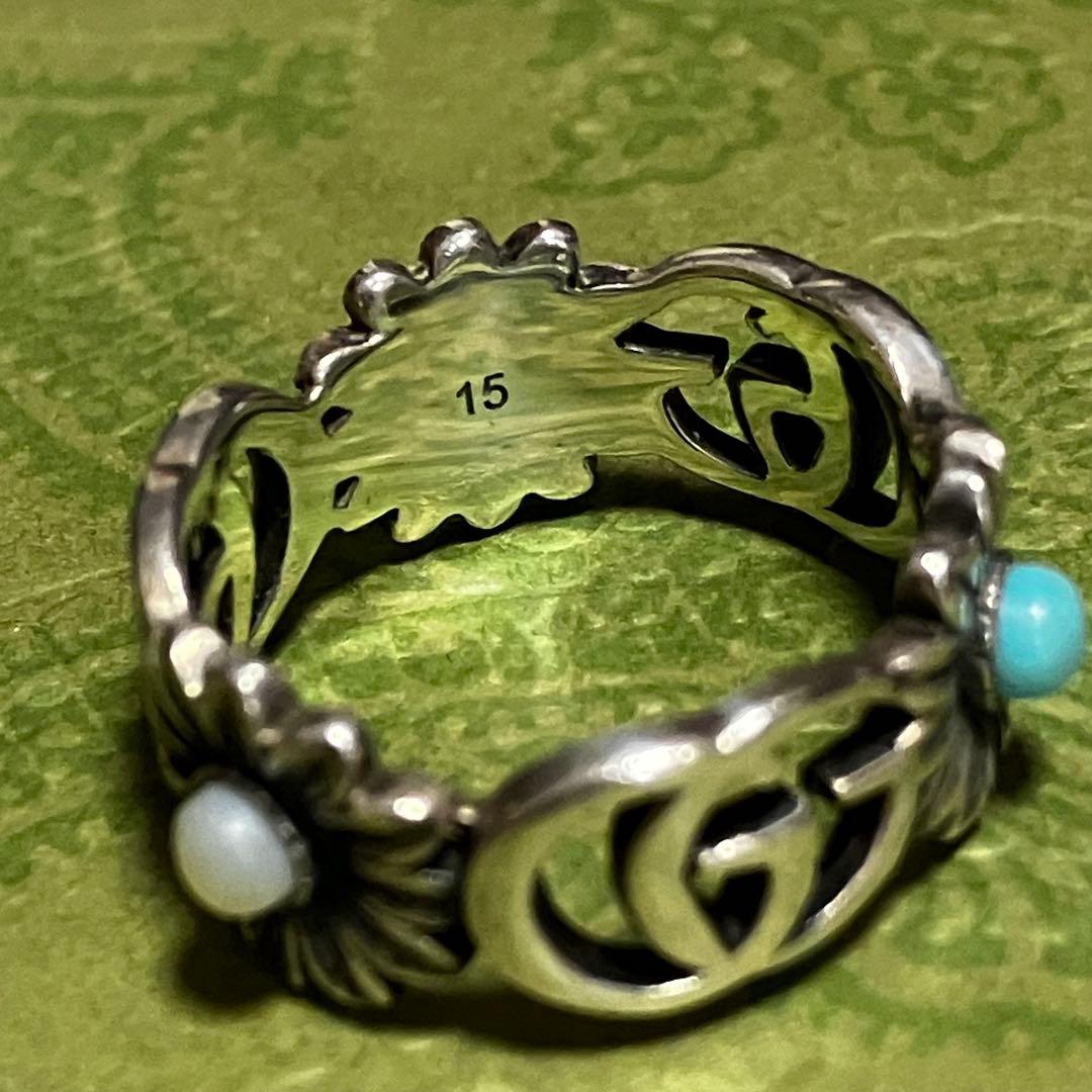 グッチ ダブルG マザー・オブ・パールリング GUCCI フラワー