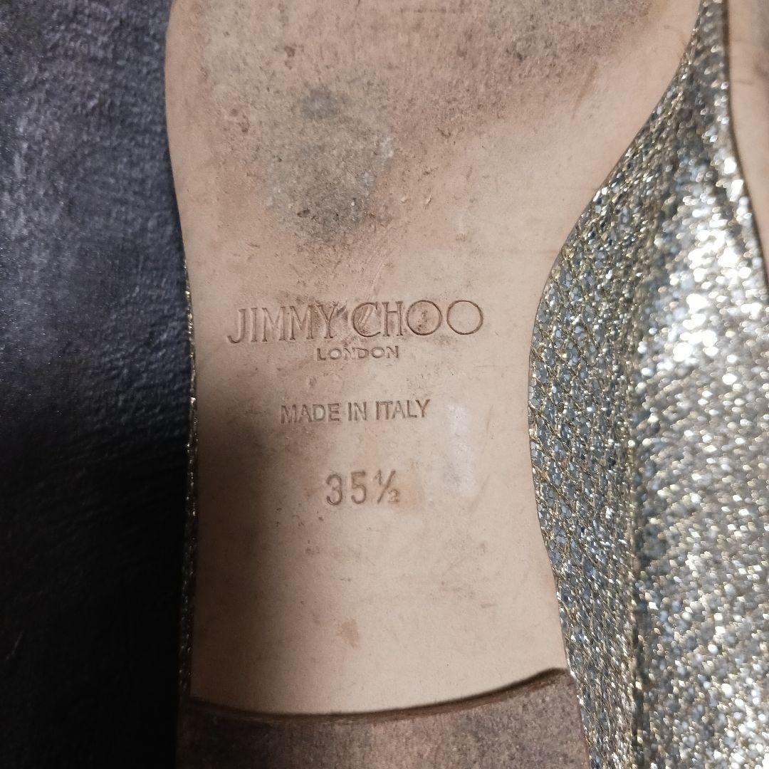 JIMMY CHOO ゴールド グリッターパンプス - メルカリ