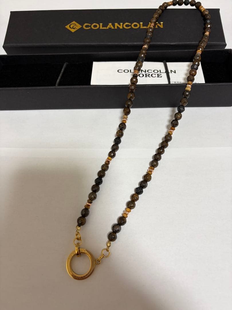 コランコランFORCE5 ブロンザイト.ゴールド.ブラックネックレス6mm