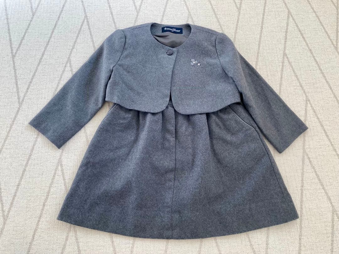 ファミリア ワンピース　ボレロ　アンサンブル　お受験　90