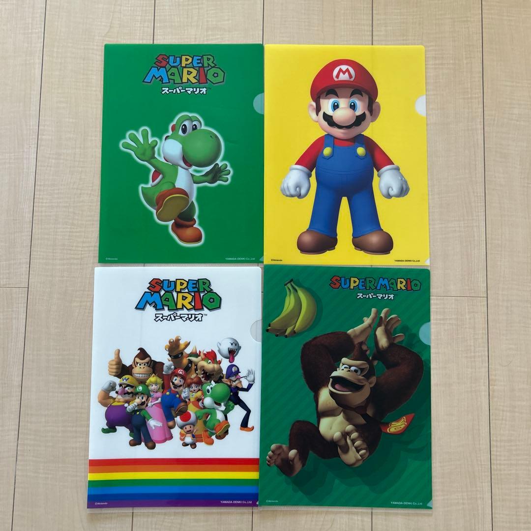 スーパーマリオ クリアファイル 4枚セット - メルカリ