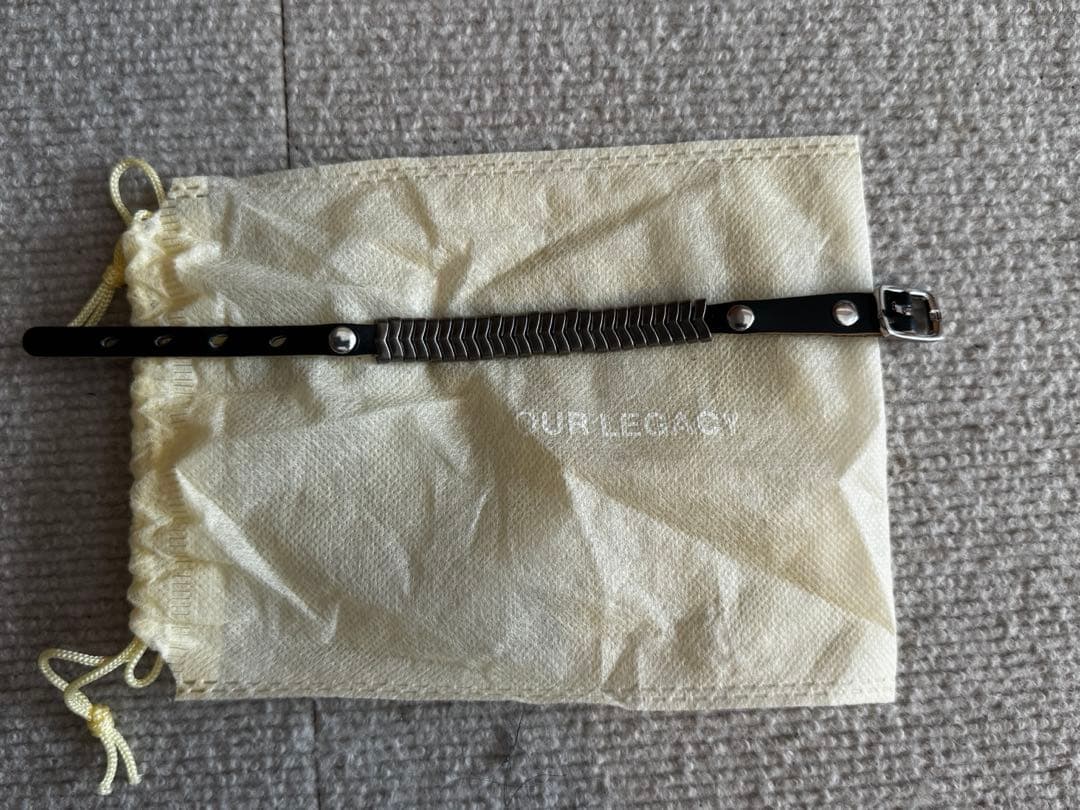 OUR LEGACY SPINE BRACELET BLACK