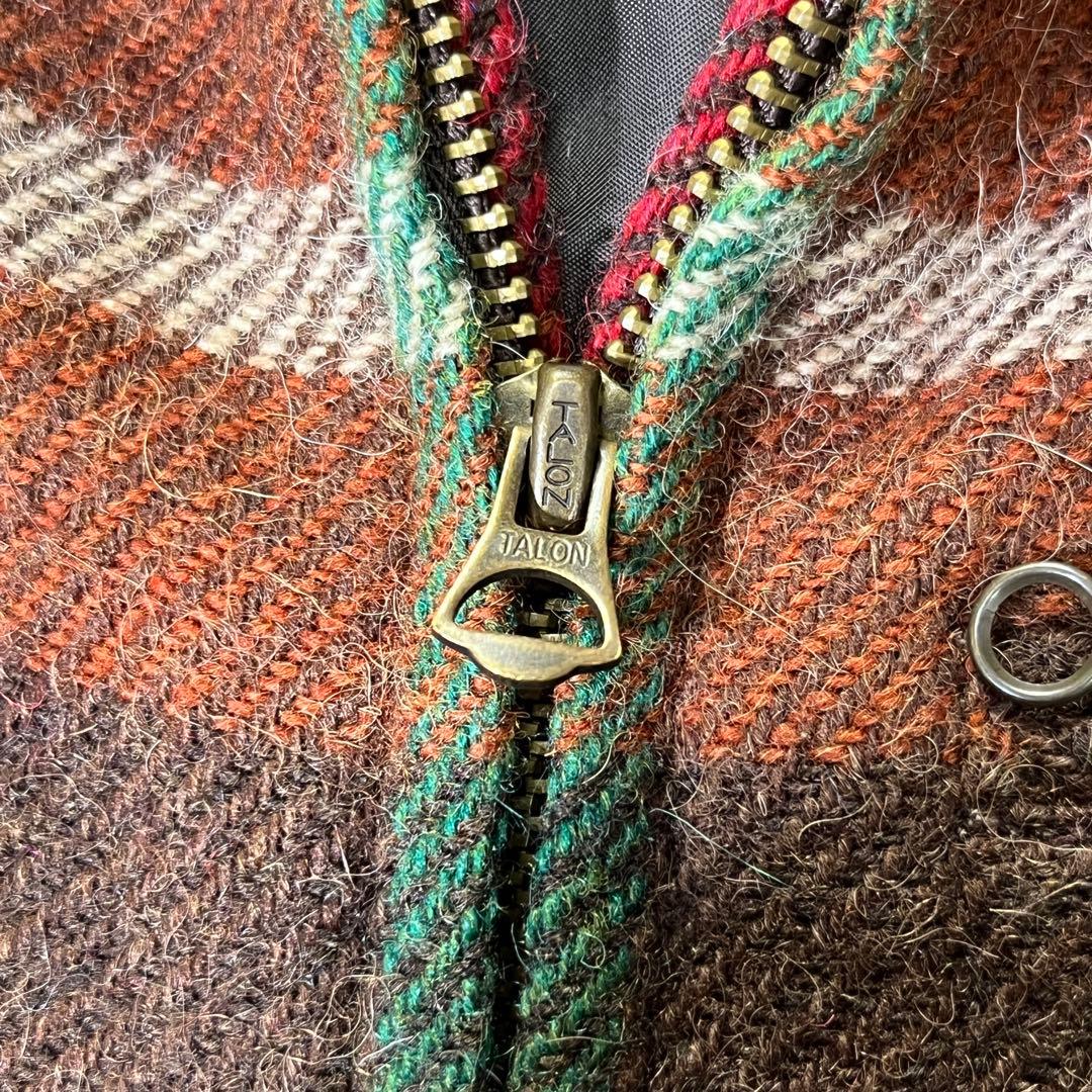 RALPH LAUREN チェックウールジャケット M ウールアルパカ ムートン