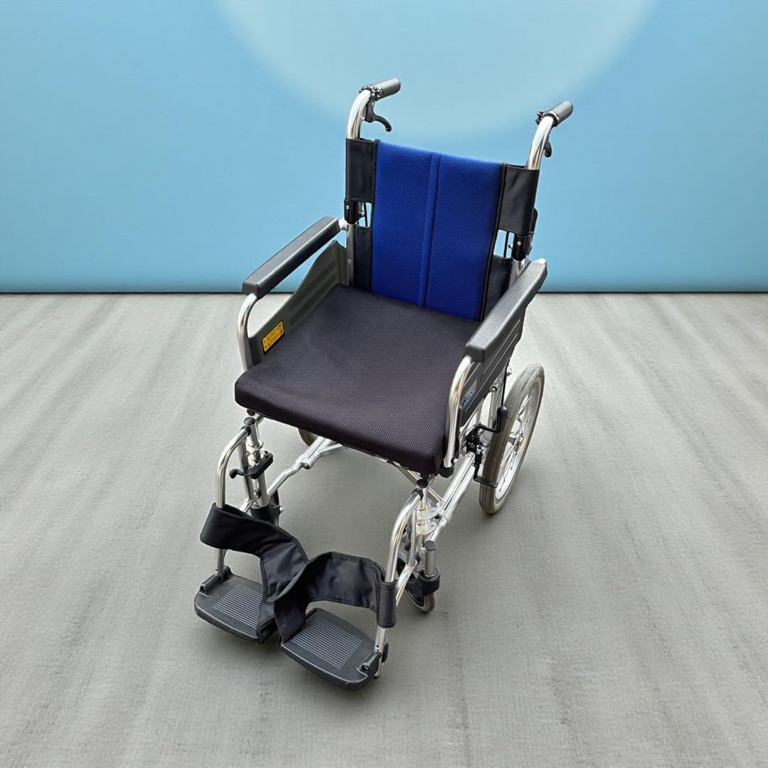 Miki BAL-4 折りたたみ式 介助用車椅子 ブルー