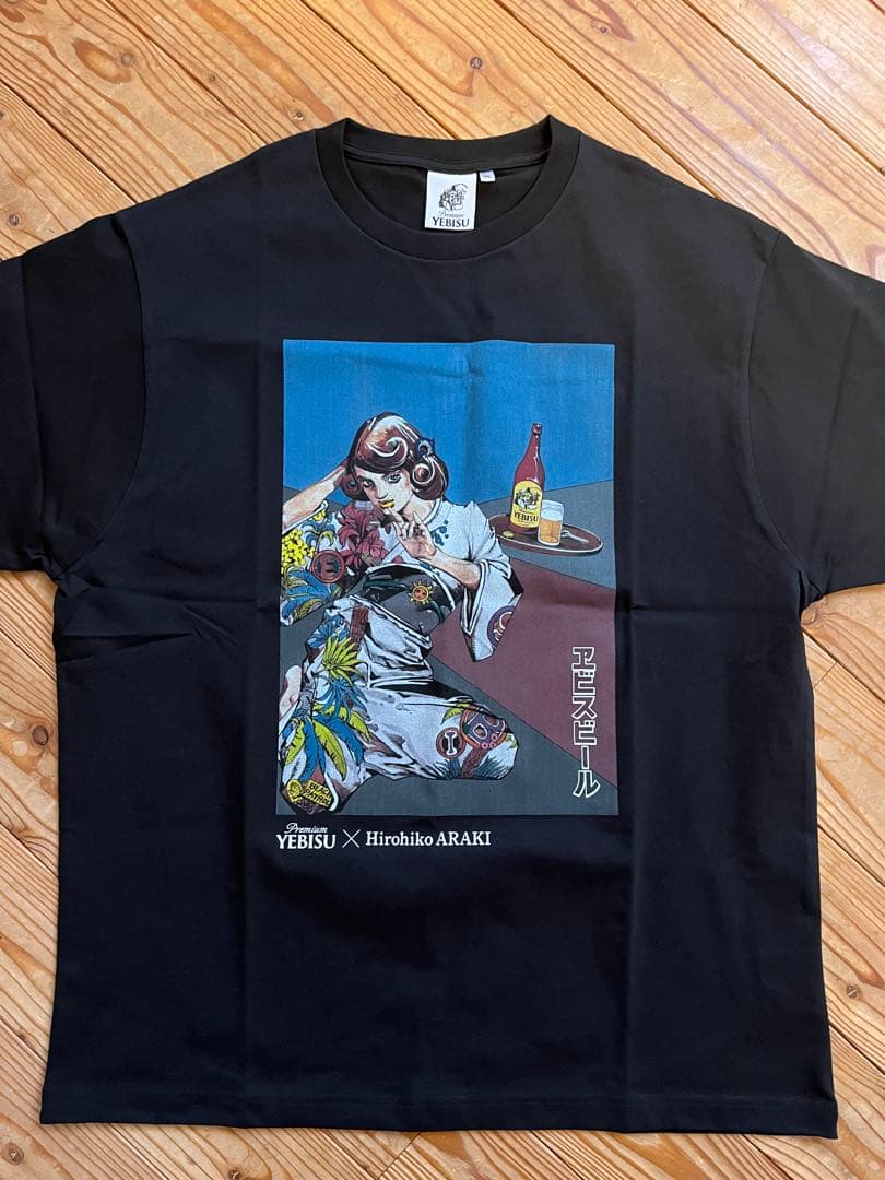 ヱビス 荒木飛呂彦デザイン Tシャツ JOJO ジョジョ XLサイズ 美人画