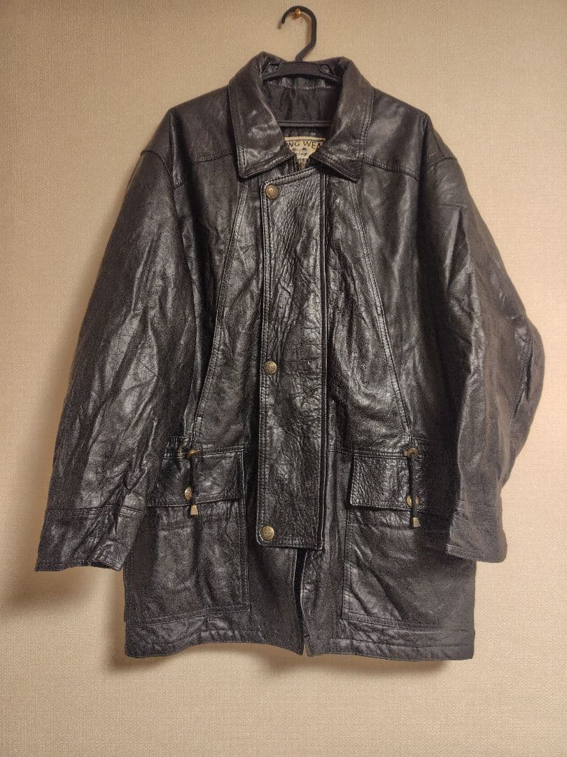 野村訓市【激レア】 レザージャケット ヴィンテージ カーコート - メルカリ
