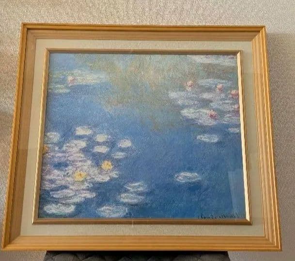 『睡蓮』 モネ 10号 立体複製画 木製フレーム