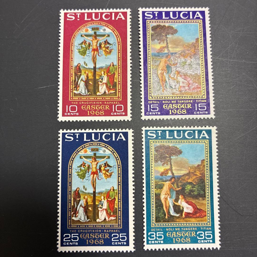 世界のイースター切手 セントルシア 1968 未使用4種フルセット - メルカリ