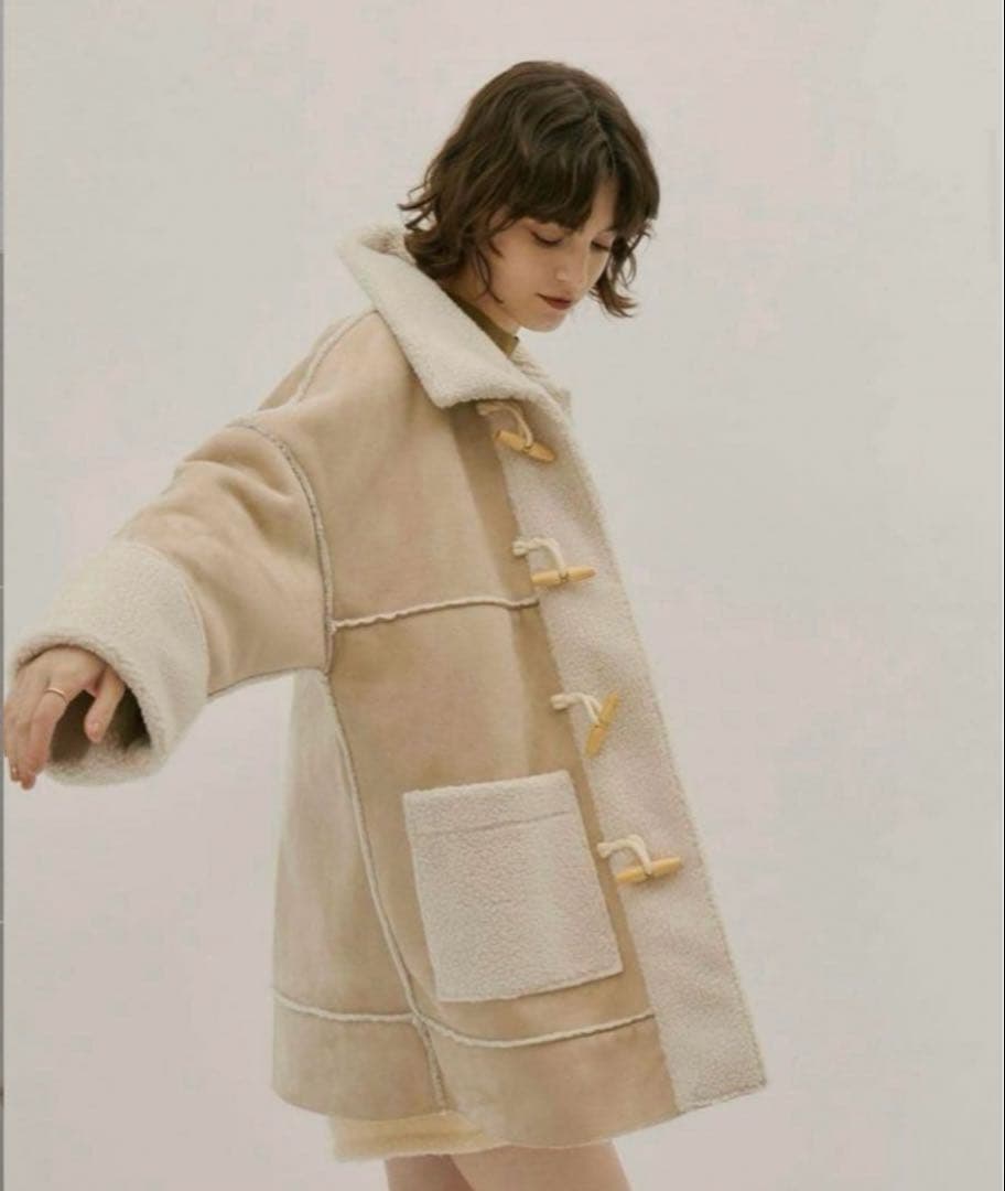 ollun ボアスエードコンビネーションコート オルン きりまる - メルカリ