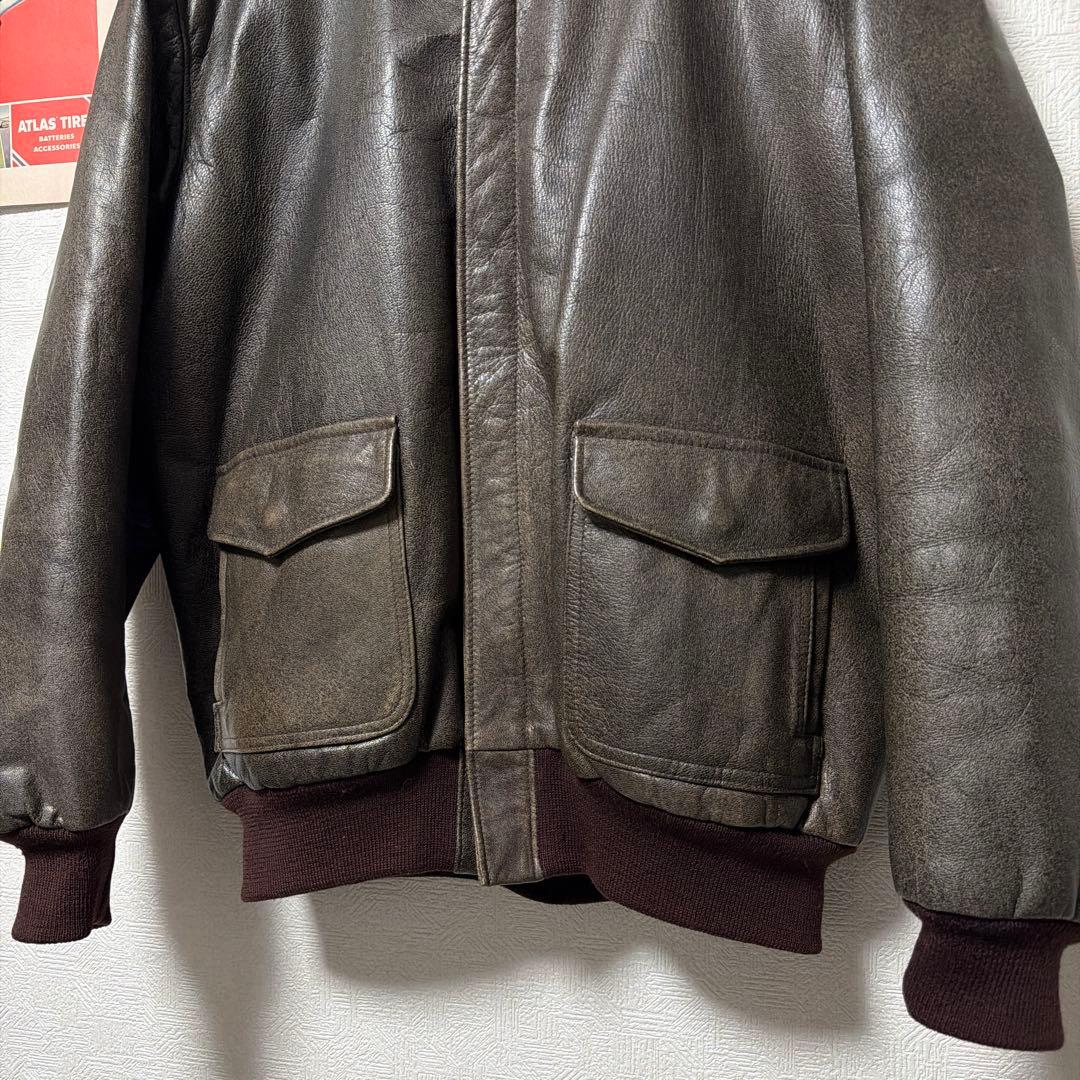 9*u様 美品 80s L.L.BEAN A-2 ジャケット　A2 44 レザー