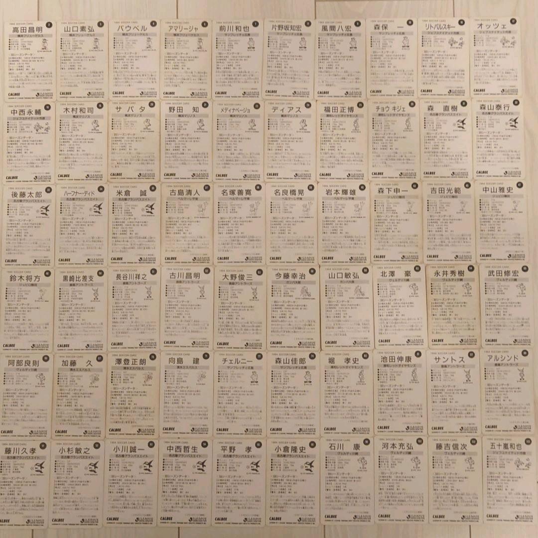 Jリーグ カード カルビー Jリーグチップス 121種類 1994年 名選手揃い