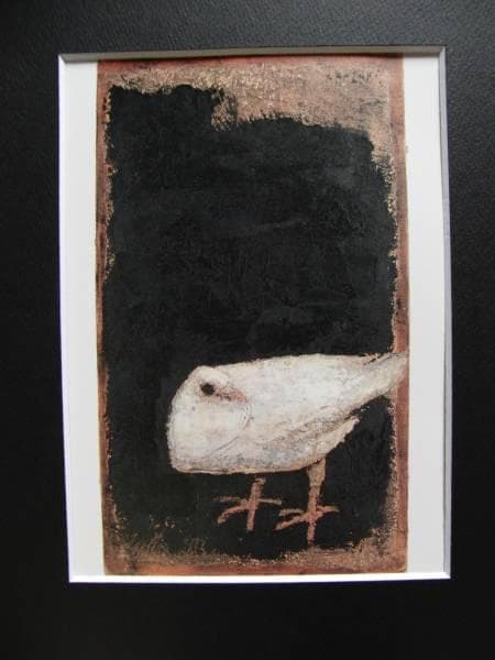 香月　泰男、鳩、希少な額装用画集より、美品、新品額装付