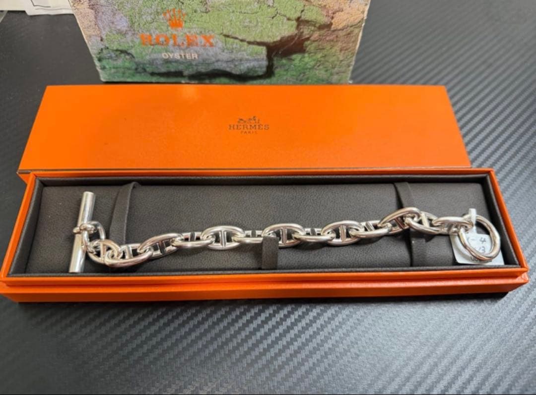 好*き様 エルメス　HERMES シェーヌダンクル　GM 13コマ 艶あり　鑑定