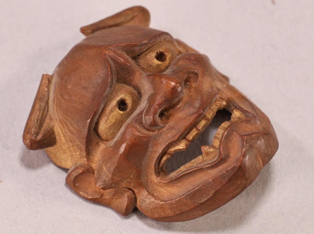 BK221 珍品 宝生 面工 鈴木慶雲 刀 金彩 根付 置物 飾り物 - メルカリ