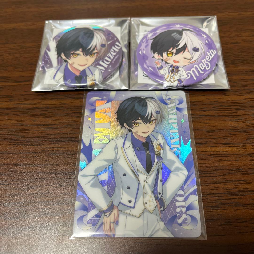 アンプタックカラーズ 3周年 まぜ太くん 缶バッジ コレクションカード