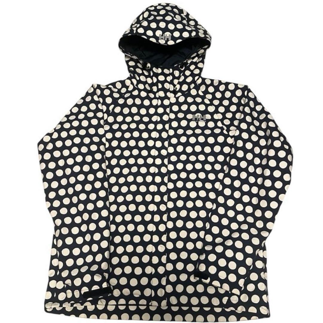Helly Hansen ドット柄 フード付きナイロンブルゾン　XL