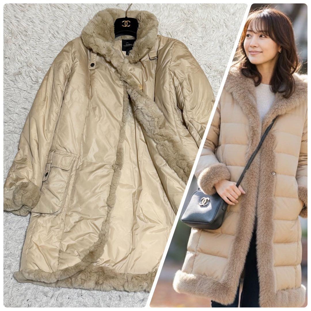 ラビットファー/美品✨マックスマーラ ウィークエンド ダウンコート ロング 40