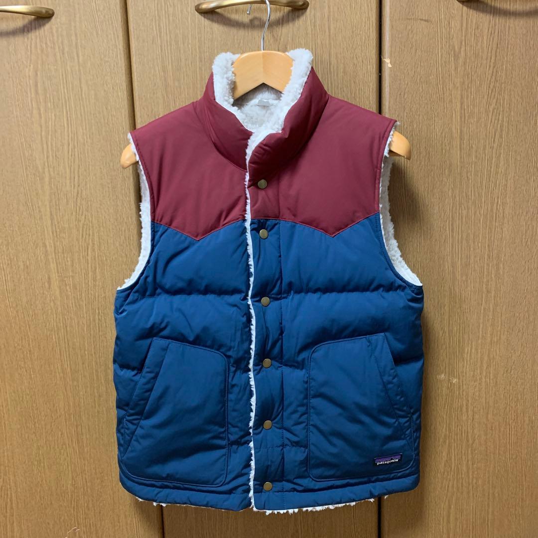 patagonia リバーシブル ビビー　ダウンベストフリースボア