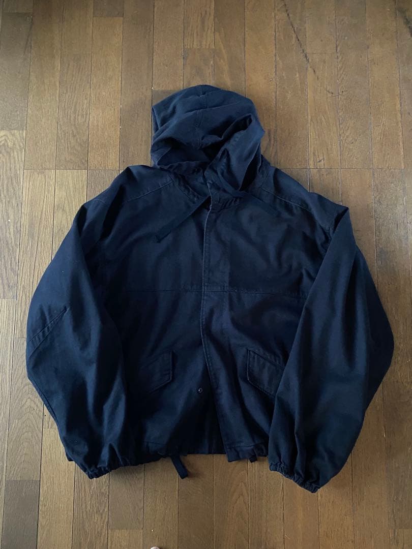 ジャケット・アウター ANCELLM / DRILL HOODIE JACKET(BLACK)