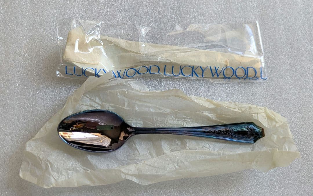 ラッキーウッド　銀製スプーン2本セット　シルバー950