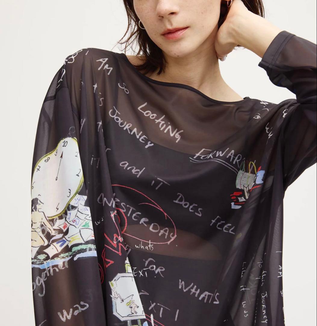 Gabrielle×AMERI 10TH HISTORY SHEER TOP