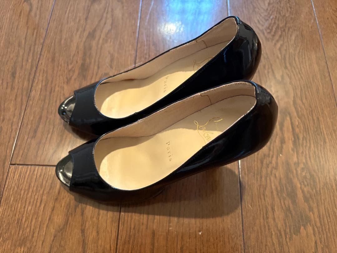 Christian Louboutin （ルブタン）オープントゥ ハイヒール38