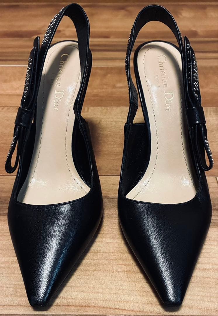 J'ADIOR ディオールスリングバックパンプス　38 黒