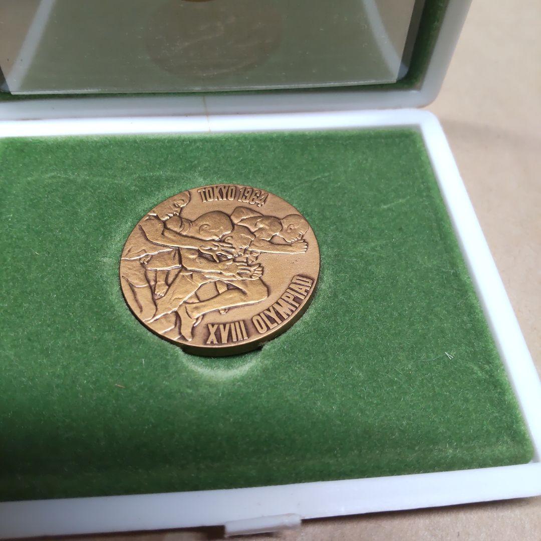 1964年 東京オリンピック記念メダル 銅 ケース 説明書付き - メルカリ