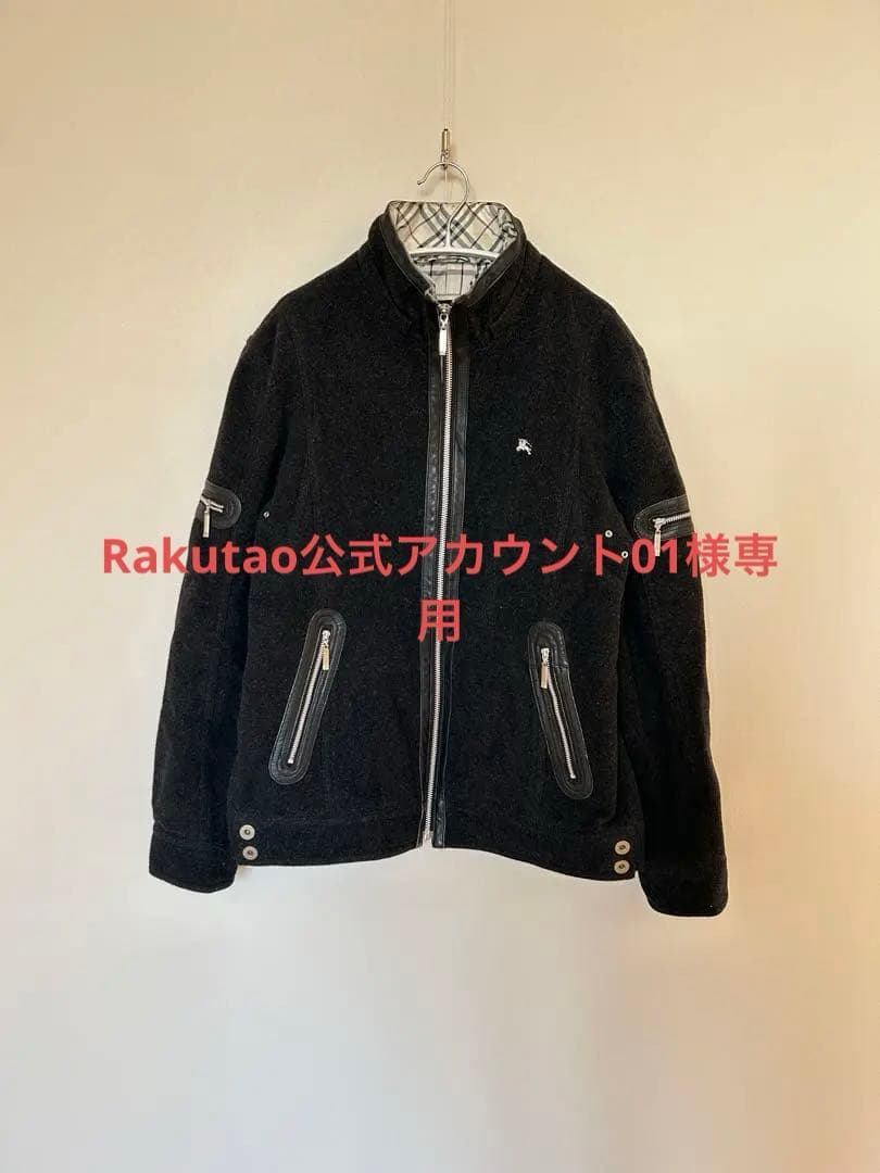 00s BURBERRY BLACK LABEL ウール　フルジップジャケット