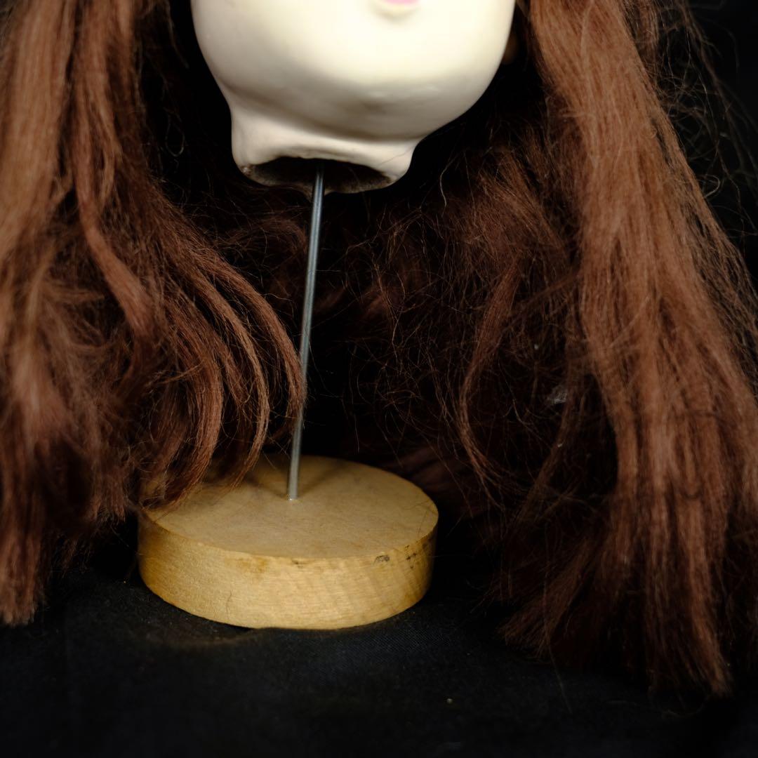 古い人形 顔のみ 日本人形 昭和レトロ アンティーク 古物 古道具