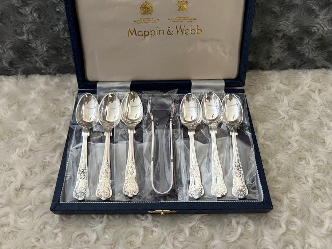 マッピン＆ウェッブ　カトラリーセット　スプーンセット＆シュガートング　７本セット