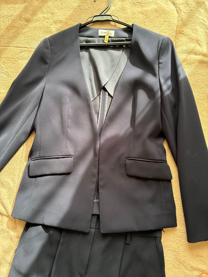 PLST ネイビー スーツ ジャケットとパンツのセット