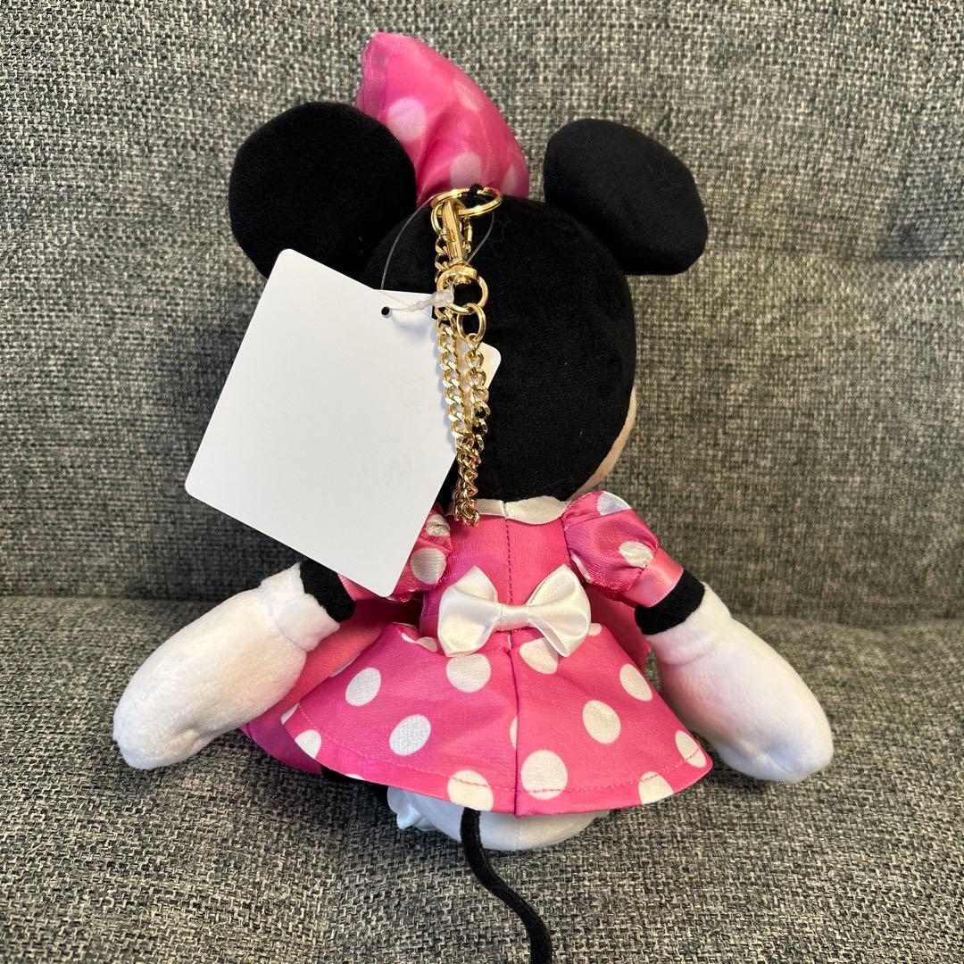 お顔厳選 ミニー ぬいぐるみチャーム 水玉 ピンク - メルカリ