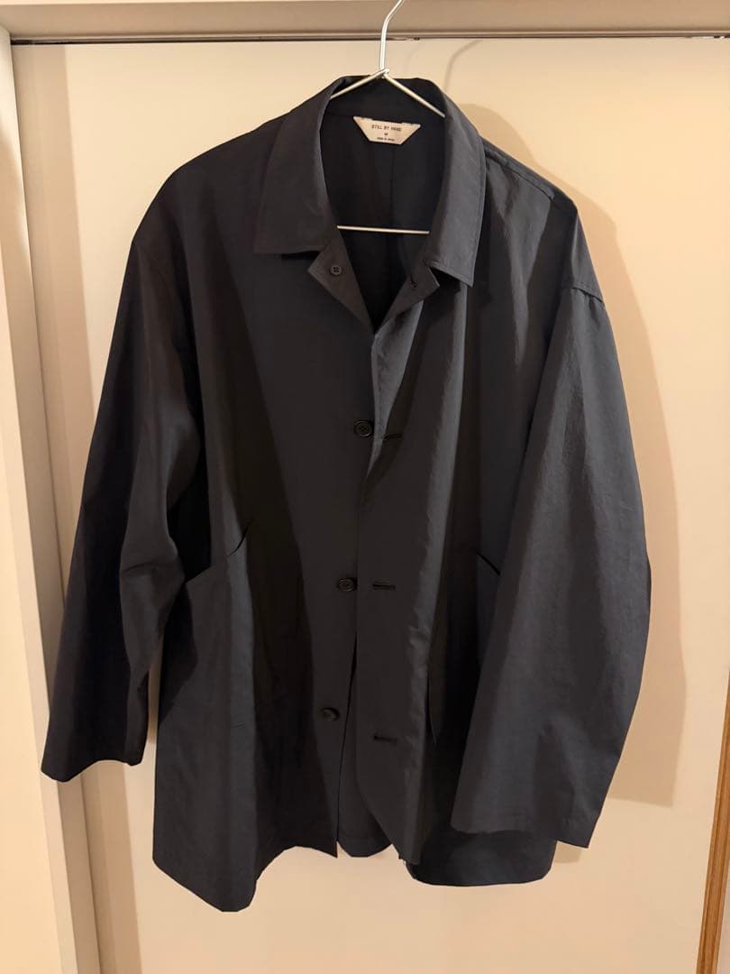 STILL BY HAND ブラック シャツジャケット 46