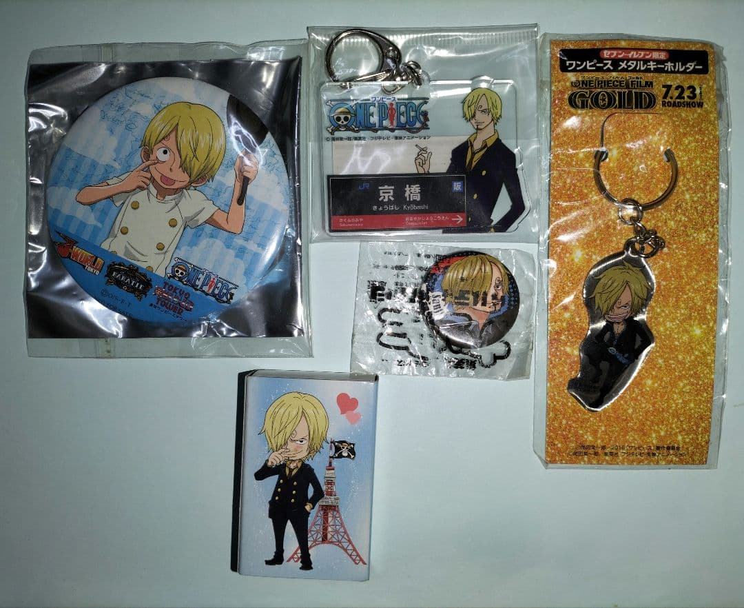 ONE PIECE ワンピース サンジ 缶バッジ アクリルキーホルダー